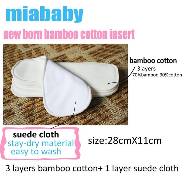 5pcs/lot 11x27cm bamboo cotton diaper insert with stay dry suede cloth or bam fiber for all newborn cloth diaper cover 201117
5pcs/lot 11x27cm bamboo cotton diaper insert with stay dry suede cloth or bam fiber for all newborn cloth diaper cover 201117