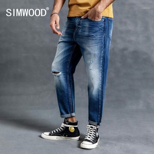 simwood 2020 spring winter new hole ripped jeans men straight ankle-length denim jeans fashion cotton hip hop streetwear 1900181, Blue
simwood 2020 spring winter new hole ripped jeans men straight ankle-length denim jeans fashion cotton hip hop streetwear 1900181, Blue