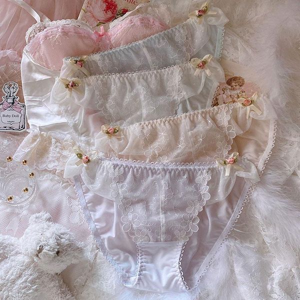 briefs women's sweet fairy lovely rose flower embroidery lace milk silk underwear teen girl lolita intimate panties 4colors, Black;pink
briefs women's sweet fairy lovely rose flower embroidery lace milk silk underwear teen girl lolita intimate panties 4colors, Black;pink