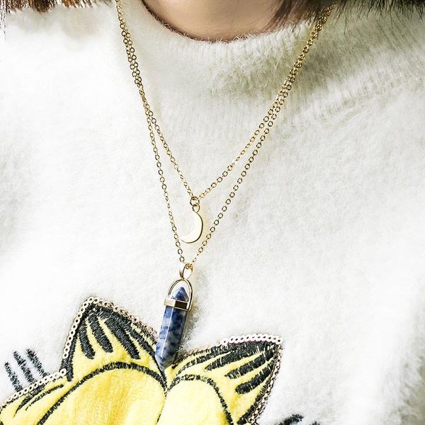 pendant necklaces lovr fashion natural stone hexagonal column crystal necklace women vintage geometric jewelry, Silver
pendant necklaces lovr fashion natural stone hexagonal column crystal necklace women vintage geometric jewelry, Silver