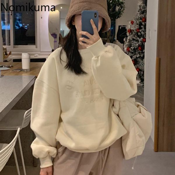 nomikuma korean letters embroidery pullover sweatshirt causal long sleeve o-neck hoodies 2021 new fleece women jumper 6d820, Black
nomikuma korean letters embroidery pullover sweatshirt causal long sleeve o-neck hoodies 2021 new fleece women jumper 6d820, Black