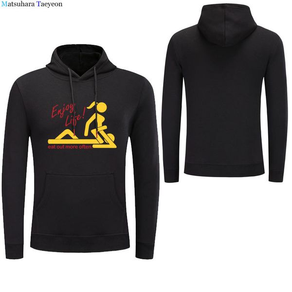 enjoy life, eat more frequently, sportswear, fashion, interesting custom ordinary short sleeve sweatshirts, men's, Black
enjoy life, eat more frequently, sportswear, fashion, interesting custom ordinary short sleeve sweatshirts, men's, Black