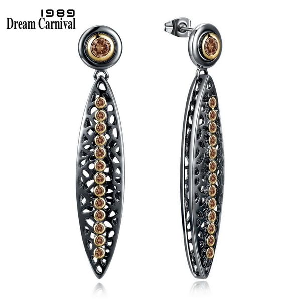 dreamcarnival 1989 black gold color brown colors cz long dangle earrings for women gothic jewelry pendientes we3775, Silver
dreamcarnival 1989 black gold color brown colors cz long dangle earrings for women gothic jewelry pendientes we3775, Silver