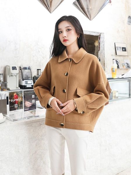 women's wool & blends fashion tassel 100% real female jacket oversized women's coat double-sided woolen cloth manteau femm, Black
women's wool & blends fashion tassel 100% real female jacket oversized women's coat double-sided woolen cloth manteau femm, Black