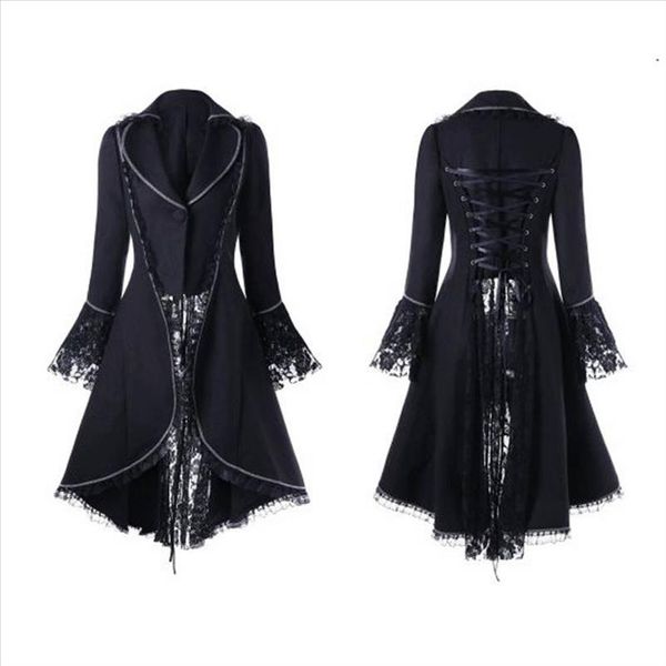 women vintage gothic long sleeve lace stitching velvet tuxedo jacket medieval aristocratic ladies vampire dress lolita cosplay 6, Black;brown
women vintage gothic long sleeve lace stitching velvet tuxedo jacket medieval aristocratic ladies vampire dress lolita cosplay 6, Black;brown