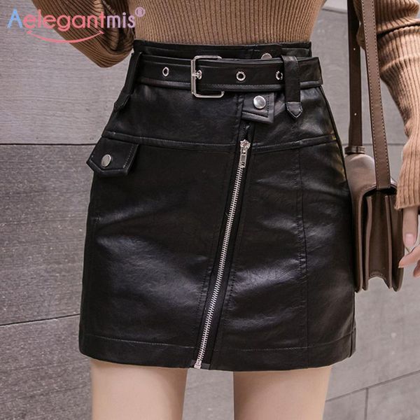 aelegantmis slim faux leather skirt women high waist office lady pu mini skirt female casual a line short skirts plus size chic, Black 
aelegantmis slim faux leather skirt women high waist office lady pu mini skirt female casual a line short skirts plus size chic, Black