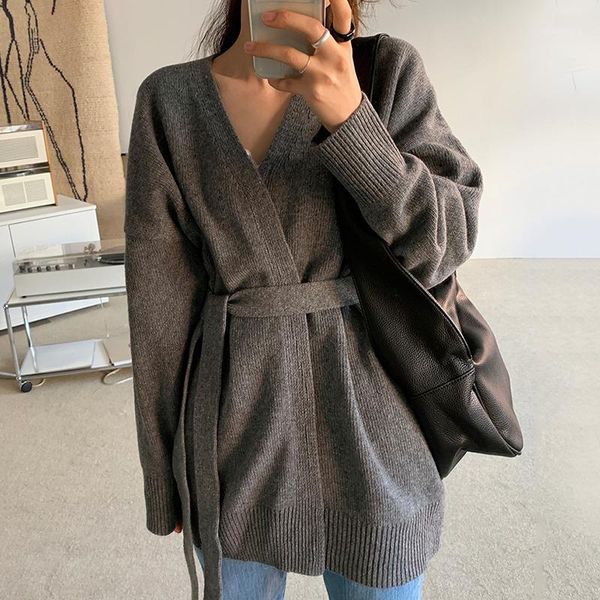 autumn winter korean sweater coat causal belt slim waist knitted cardigan long sleeve v-neck knitwear jacket1, White
autumn winter korean sweater coat causal belt slim waist knitted cardigan long sleeve v-neck knitwear jacket1, White