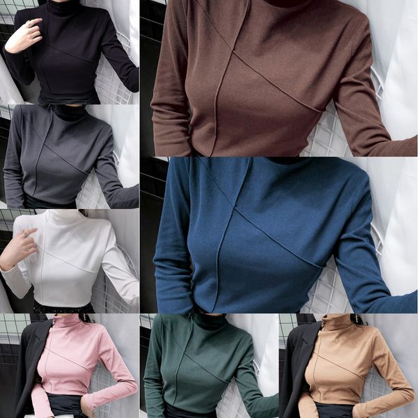 2020 autumn and winter new double-sided velvet thickened heating semi-high collar knitted base long sleeve coat t-shirt t-shirt women's, White
2020 autumn and winter new double-sided velvet thickened heating semi-high collar knitted base long sleeve coat t-shirt t-shirt women's, White