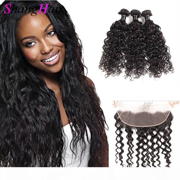 water wave virgin malaysian human hair extension 3 bundles with 13x4 lace frontal malaysian loose deep human hair bundles with frontal, Black
water wave virgin malaysian human hair extension 3 bundles with 13x4 lace frontal malaysian loose deep human hair bundles with frontal, Black