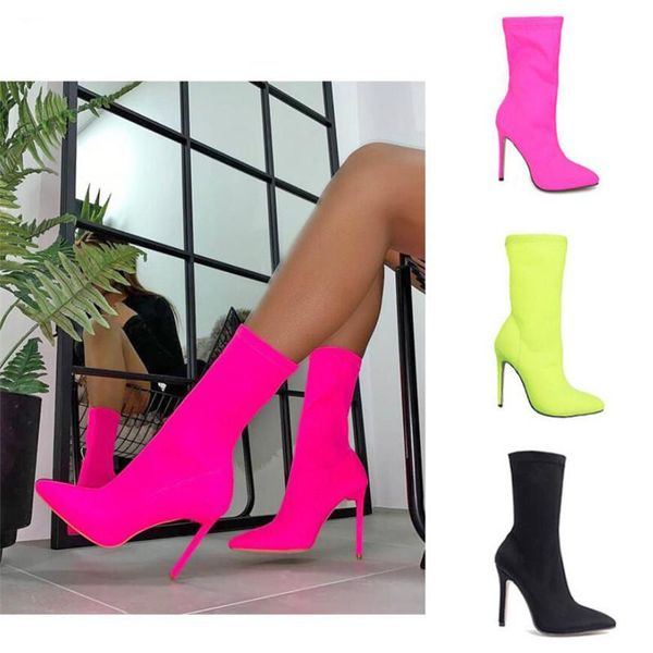 slippers women's high heels socks boots autumn winter fashion knitted stertch bpots female pointed, Black
slippers women's high heels socks boots autumn winter fashion knitted stertch bpots female pointed, Black