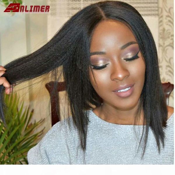 deep part 13x6 yaki straight bob lace front wigs pre plucked bleached knots glueless remy brazilian short human hair wigs, Black
deep part 13x6 yaki straight bob lace front wigs pre plucked bleached knots glueless remy brazilian short human hair wigs, Black