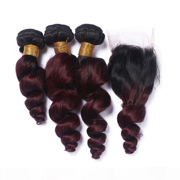 dark root ombre 1b 99j loose wave hair weaves with lace closure burgundy 1b 99j loose wave hair bundles with lace closure 4x4, Black
dark root ombre 1b 99j loose wave hair weaves with lace closure burgundy 1b 99j loose wave hair bundles with lace closure 4x4, Black