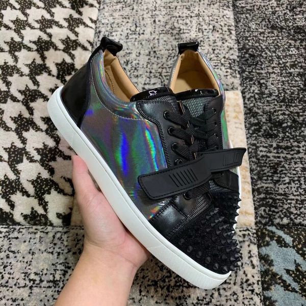 junior spikes vs casual flat,low red bottom sneakers men's women's walking rivets leisure flats party wedding eu35-47, Black
junior spikes vs casual flat,low red bottom sneakers men's women's walking rivets leisure flats party wedding eu35-47, Black