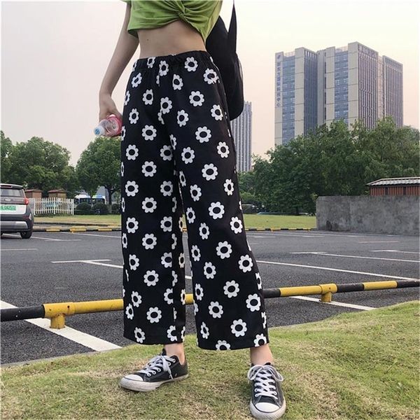 2020 women's kawaii chic ins trousers casual flower loose straight pants female cute japan harajuku buttom for women lj200819, Black;white
2020 women's kawaii chic ins trousers casual flower loose straight pants female cute japan harajuku buttom for women lj200819, Black;white