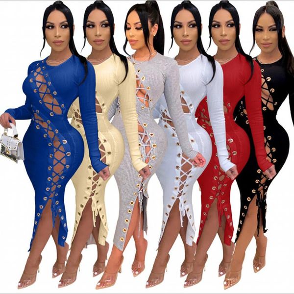 casual dresses solid women skinny 2021 autumn nightclub party style o-neck hollow out lace-up long sleeve bodycon mid-calf dress, Black;gray
casual dresses solid women skinny 2021 autumn nightclub party style o-neck hollow out lace-up long sleeve bodycon mid-calf dress, Black;gray