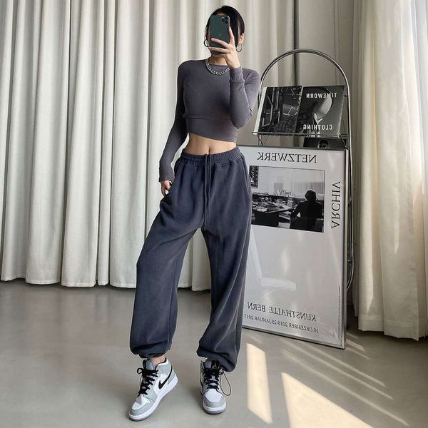2020 new high waisted drawstring loose skinny leggings with plush sports casual pants, Black;gray
2020 new high waisted drawstring loose skinny leggings with plush sports casual pants, Black;gray