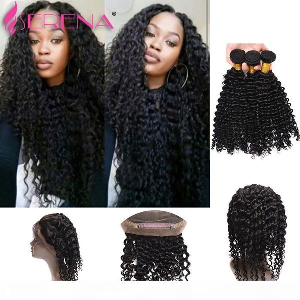 360 lace frontal with bundle deep wave curly brazilian virgin hair with frontal closure 360 lace frontal closure with bundles, Black;brown
360 lace frontal with bundle deep wave curly brazilian virgin hair with frontal closure 360 lace frontal closure with bundles, Black;brown