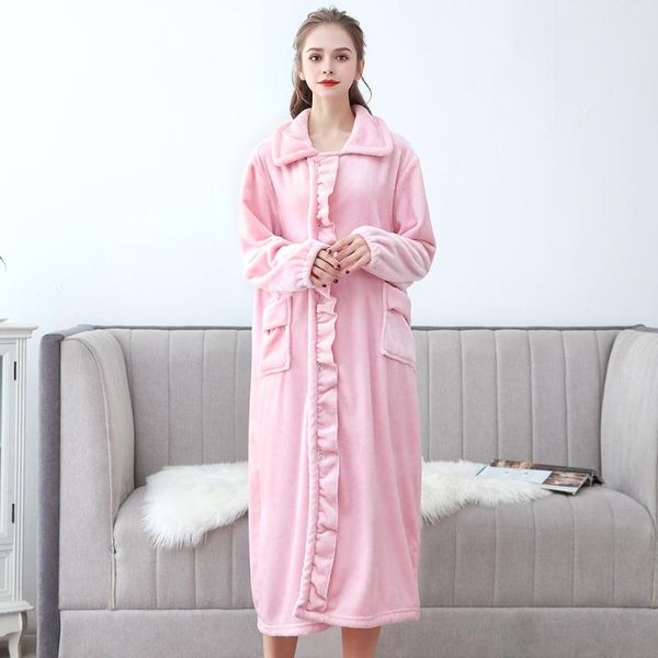 women's sleepwear soft flannel kimono gown coral fleece warm bathrobe women nightdress 2021 winter nightgown home clothes lingerie, Black;red
women's sleepwear soft flannel kimono gown coral fleece warm bathrobe women nightdress 2021 winter nightgown home clothes lingerie, Black;red