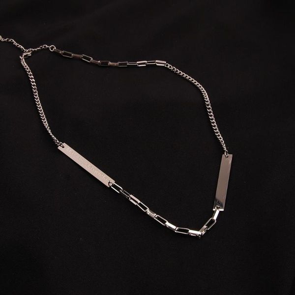fashion titanium steel letter rectangle tag short necklace women sweater chain jewelry sale, Silver
fashion titanium steel letter rectangle tag short necklace women sweater chain jewelry sale, Silver