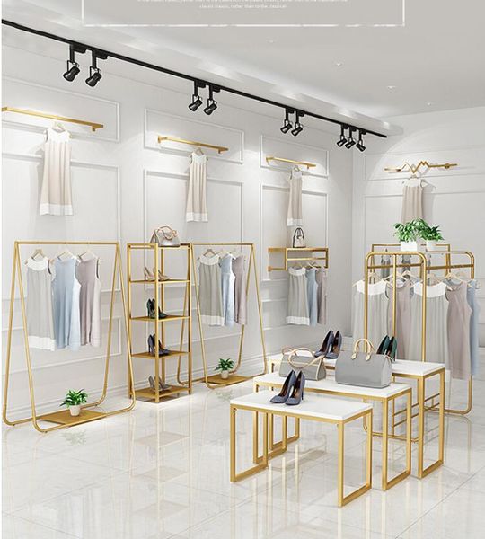 light luxury clothing display rack commercial furniture women's cloth store racks upper floor type side hanging show shelf
light luxury clothing display rack commercial furniture women's cloth store racks upper floor type side hanging show shelf