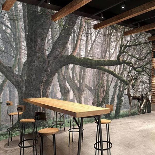 custom 3d wall mural wallpaper modern art wall painting elk forest trees large murals living room restaurant tooling decor 
custom 3d wall mural wallpaper modern art wall painting elk forest trees large murals living room restaurant tooling decor