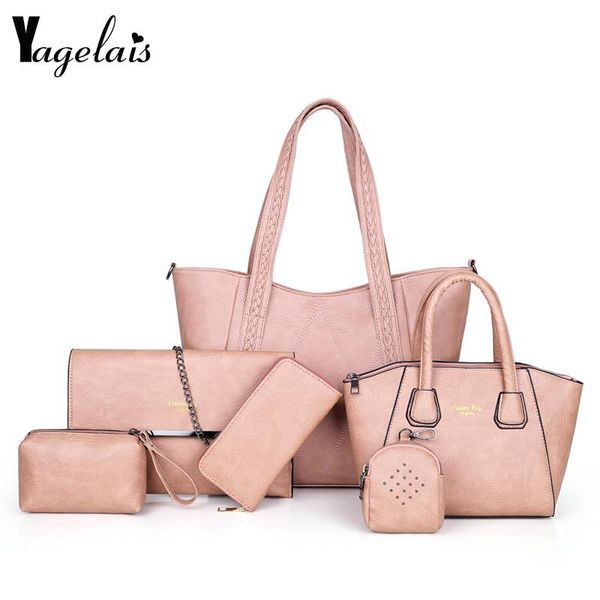 2020 new fashion solid color multi-functional six-piece women's bag large capacity containing a wallet and make-up bag clutch
2020 new fashion solid color multi-functional six-piece women's bag large capacity containing a wallet and make-up bag clutch
