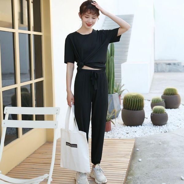 women's solid sport suit female summer short sleeve leggings two-piece suit outside sport running1, White;black
women's solid sport suit female summer short sleeve leggings two-piece suit outside sport running1, White;black