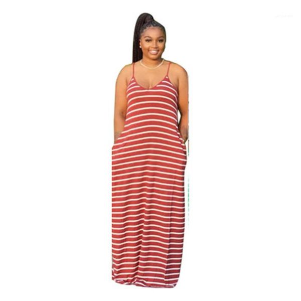 fashion summer female suspenders sleeveless loose casual long skirt women pocket stripe printing dress designer clothing round neck, Black;gray
fashion summer female suspenders sleeveless loose casual long skirt women pocket stripe printing dress designer clothing round neck, Black;gray
