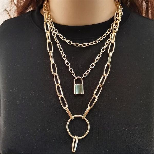 diezi multilayer hip hop men lock gold silver color chain necklace punk pendant choker necklace for women 2020 new jewelry, Golden;silver
diezi multilayer hip hop men lock gold silver color chain necklace punk pendant choker necklace for women 2020 new jewelry, Golden;silver