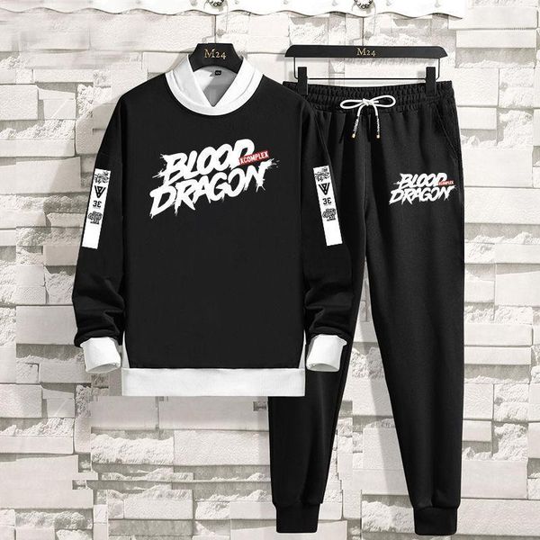 autumn new casual men's korean-style hooded suit1, Gray 
autumn new casual men's korean-style hooded suit1, Gray