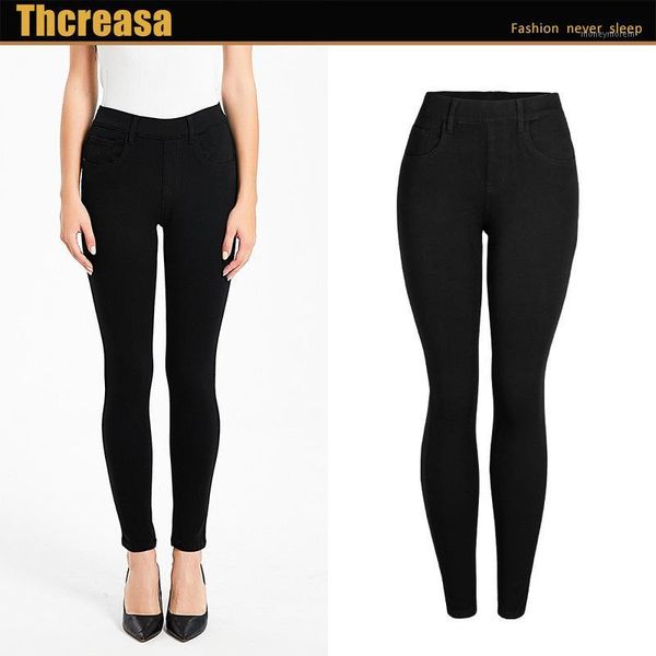 women's jeans women s pants solid color high elastic thickened autumn and winter pencil waist thin s1, Blue
women's jeans women s pants solid color high elastic thickened autumn and winter pencil waist thin s1, Blue