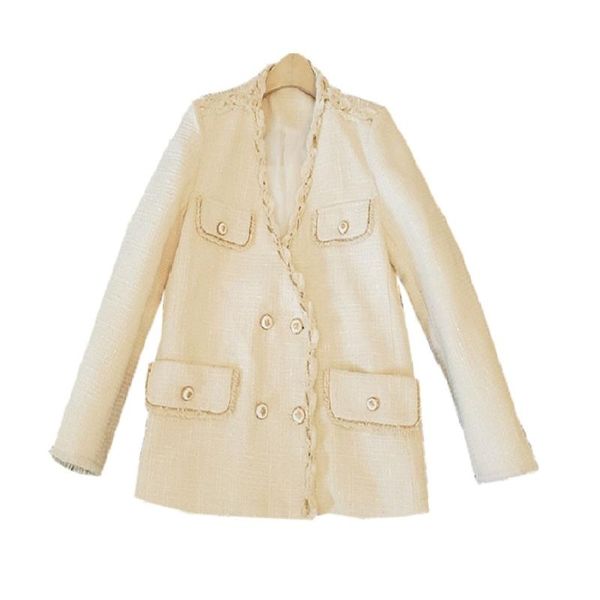 chicatwill new winter elegant women tweed blazers fashion v-neck jackets outerwear drop ing, White;black
chicatwill new winter elegant women tweed blazers fashion v-neck jackets outerwear drop ing, White;black