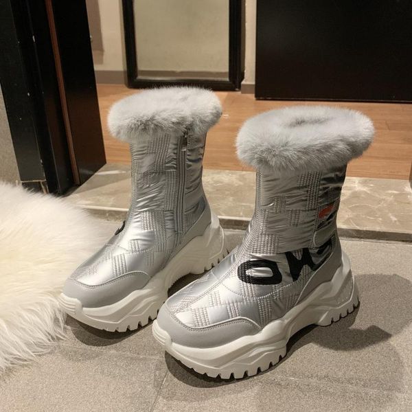 new winter shoes women mid-calf waterproof snow boots with warm plush sequined cloth footwear platform boots woman, Black
new winter shoes women mid-calf waterproof snow boots with warm plush sequined cloth footwear platform boots woman, Black