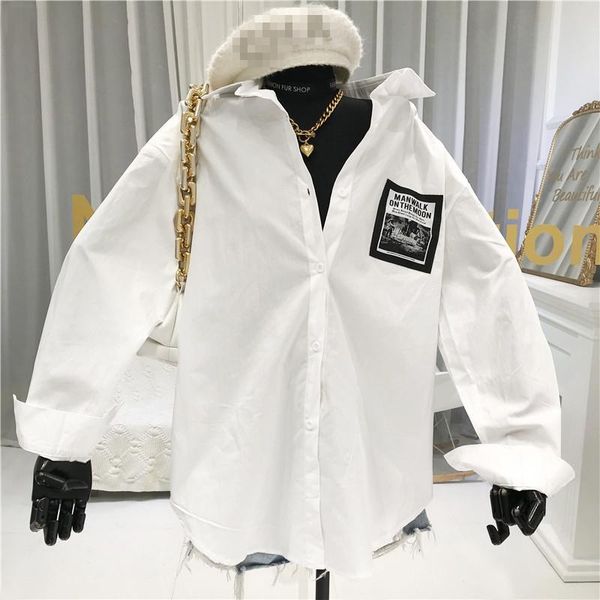 women blouses 2020 fashion long sleeve turn down collar office shirt blouse shirt casual femininas full solid, White
women blouses 2020 fashion long sleeve turn down collar office shirt blouse shirt casual femininas full solid, White