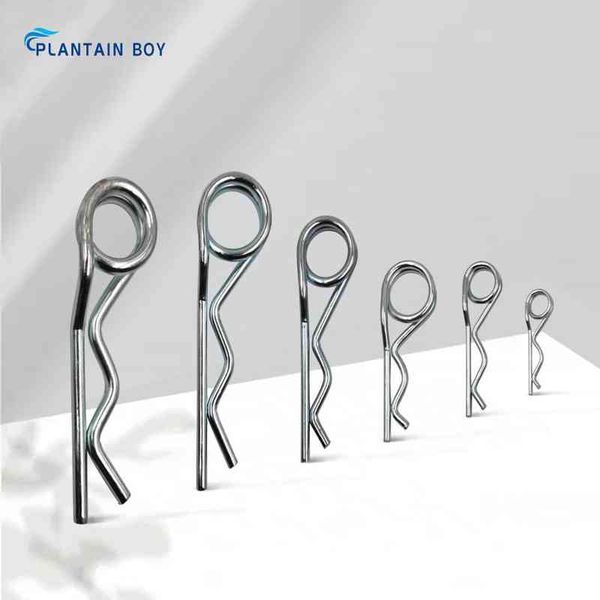 double ring r-clip pins r shaped spring cotter pin zinc-plating trailer tractor mower fastener hardware, Silver
double ring r-clip pins r shaped spring cotter pin zinc-plating trailer tractor mower fastener hardware, Silver