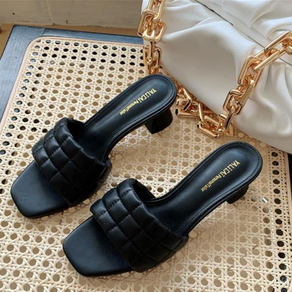 checkered sewing open toe spike med high heels sandals women fresh comfy square toe flip flops refinement fairy sandalias femme, Black
checkered sewing open toe spike med high heels sandals women fresh comfy square toe flip flops refinement fairy sandalias femme, Black