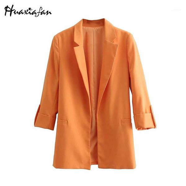 huaxiafan fashion new women orange blazer coat pockets buttons three quarter sleeve coat female korea chic outerwear jacket 1, White;black
huaxiafan fashion new women orange blazer coat pockets buttons three quarter sleeve coat female korea chic outerwear jacket 1, White;black