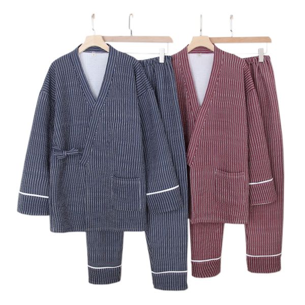 winter keep new warm couple kimono and men sets of pyjamas thicken 100% long-sleeve cotton striped diving women robes ivgj, Black;red
winter keep new warm couple kimono and men sets of pyjamas thicken 100% long-sleeve cotton striped diving women robes ivgj, Black;red