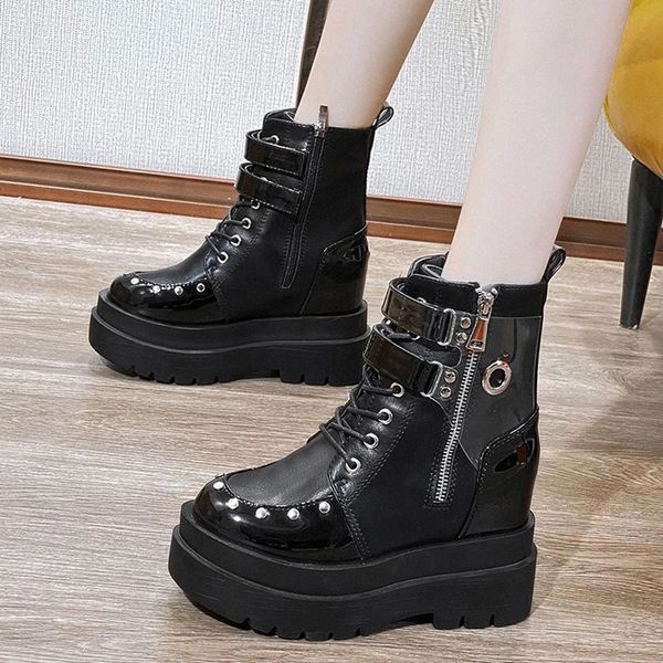 lucyever fashion buckle rivet chunky ankle boots for women punk high platform motorcycle boots woman black hidden heels shoes #yq0y
lucyever fashion buckle rivet chunky ankle boots for women punk high platform motorcycle boots woman black hidden heels shoes #yq0y