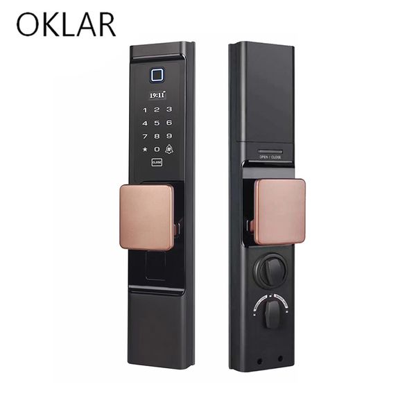 oklar intelligent electronic lock biometric fingerprint door lock safe mortise lock verification with digital code/key/ic card
oklar intelligent electronic lock biometric fingerprint door lock safe mortise lock verification with digital code/key/ic card