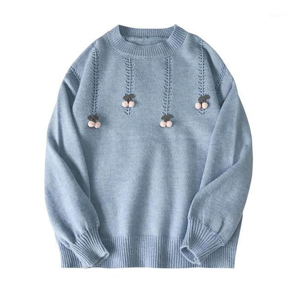 perhaps u women sweater knitted pullovers long sleeve crew neck blue pink yellow white violet cherry fur ball m03401, White;black
perhaps u women sweater knitted pullovers long sleeve crew neck blue pink yellow white violet cherry fur ball m03401, White;black