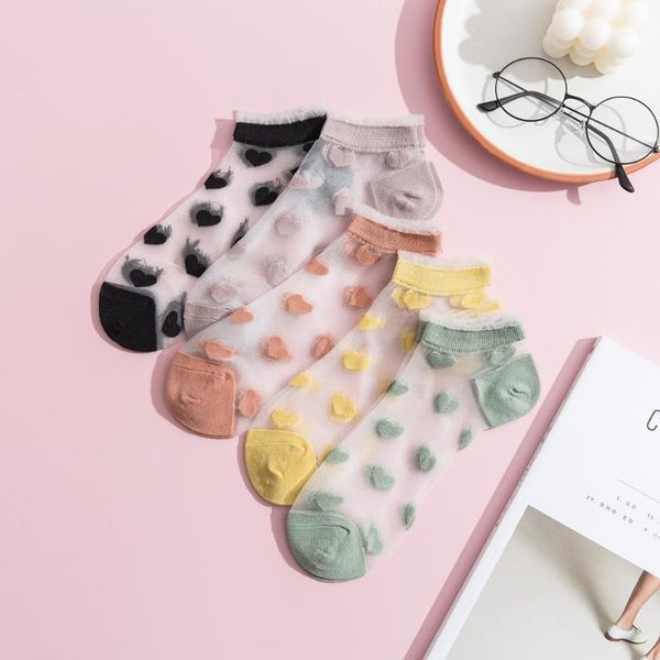 tulle sheer clear lace silk socks women ruffle heart japanese kawaii fashion cute socks black pink cotton no show short1, Black;white
tulle sheer clear lace silk socks women ruffle heart japanese kawaii fashion cute socks black pink cotton no show short1, Black;white