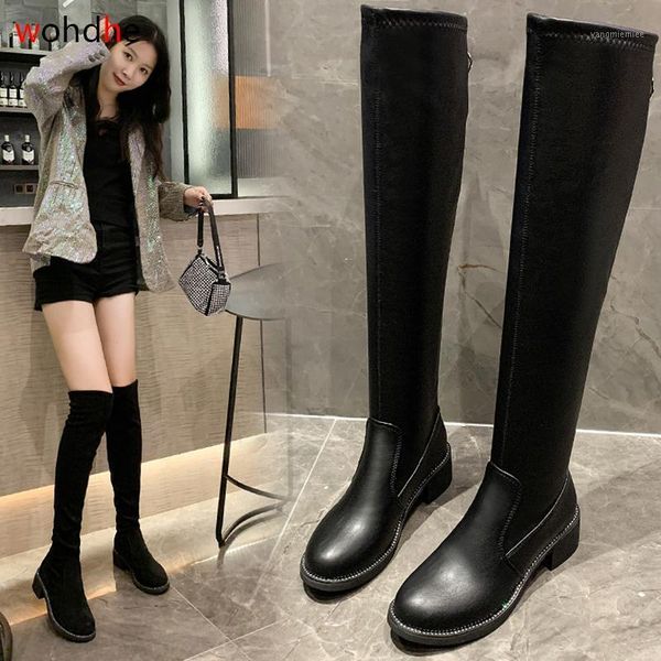 wohdhe fashion long boots square heels4.5cm over the knee autumn winter pu boots thigh high heels designer flock women1, Black
wohdhe fashion long boots square heels4.5cm over the knee autumn winter pu boots thigh high heels designer flock women1, Black