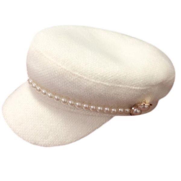 women winter warm beanie navy hat pearl buttons beaded faux fur visors beret cap lx9e, Blue;gray
women winter warm beanie navy hat pearl buttons beaded faux fur visors beret cap lx9e, Blue;gray