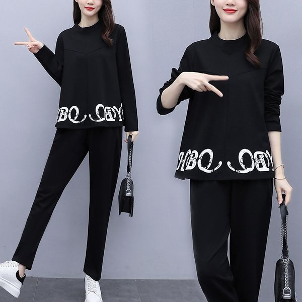 70wna 2020 autumn two-piecenew two-pieceautumn tw large size women's suit belly covering fashion loose casual temperament slimming long, Gray
70wna 2020 autumn two-piecenew two-pieceautumn tw large size women's suit belly covering fashion loose casual temperament slimming long, Gray