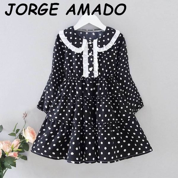 girls dress 2020 autumn new fall dress polka dot black white long sleeve princess dress for girls kids clothes e20503, Red;yellow
girls dress 2020 autumn new fall dress polka dot black white long sleeve princess dress for girls kids clothes e20503, Red;yellow