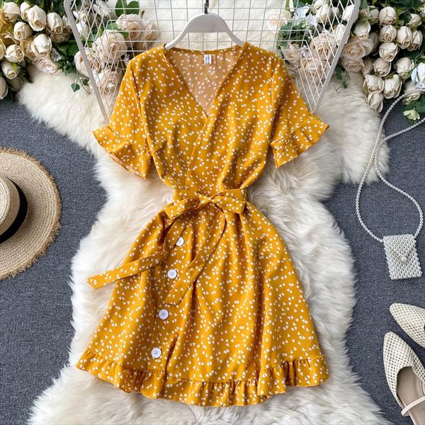 women korean bohemian dot dress vintage robe flare sleeve v neck short sleeves casual dress heart print chiffon dress, Black;gray
women korean bohemian dot dress vintage robe flare sleeve v neck short sleeves casual dress heart print chiffon dress, Black;gray