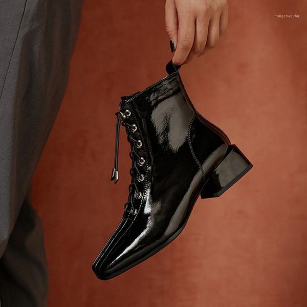 boots 2021 brand winter shoes women's ankle patent leather gorgeous office lady daily wear square toe femme1, Black
boots 2021 brand winter shoes women's ankle patent leather gorgeous office lady daily wear square toe femme1, Black