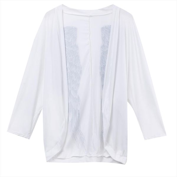 2015 autumn back angel wings print womens cardigan european loose batwing sleeve coat jacket female casual femininas sweater, White;black
2015 autumn back angel wings print womens cardigan european loose batwing sleeve coat jacket female casual femininas sweater, White;black