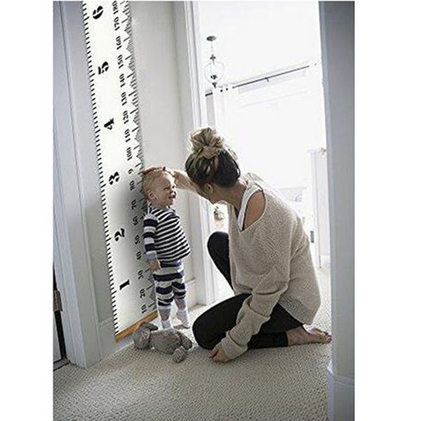 Baby Accessories For Ps Props Kids Wooden Wall Hanging Height Measure Ruler Wall Sticker Child Kids Growth Souvenir Lj201105